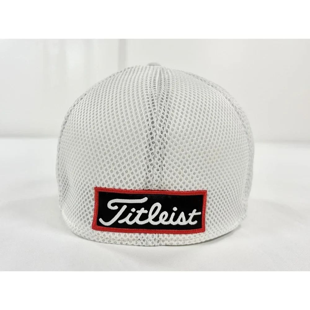 Titleist Tour Performance Mesh Fitted Golf Hat UPF 50+ FootJoy Pro V1 White S/M